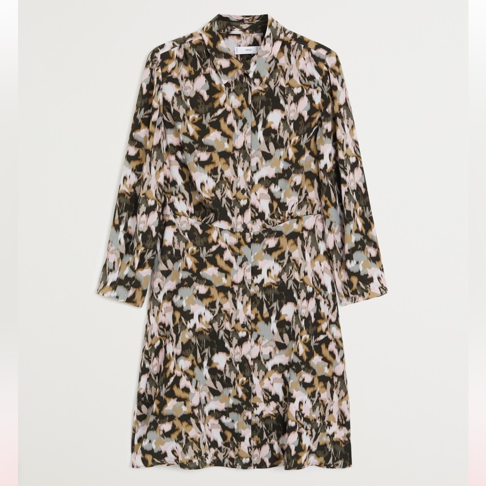 Mango Multicolor Long Sleeve Dress